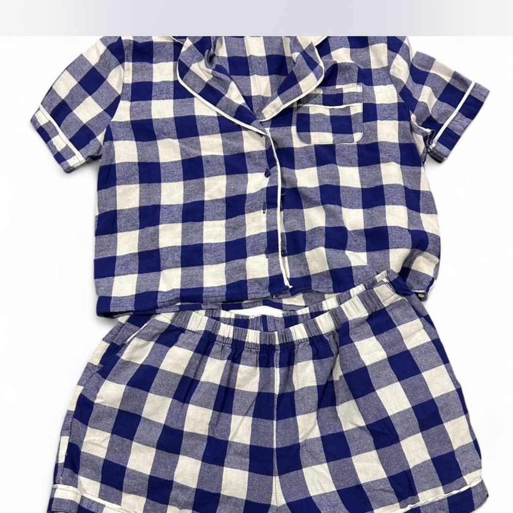 Primark Blue and White Plaid Pajama Set